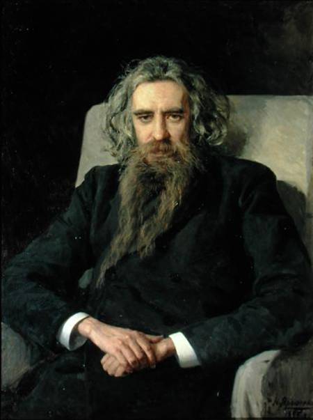 Portrait of Vladimir Sergeyevich Solovyov (1853-1900) a Nikolai Aleksandrovich Yaroshenko
