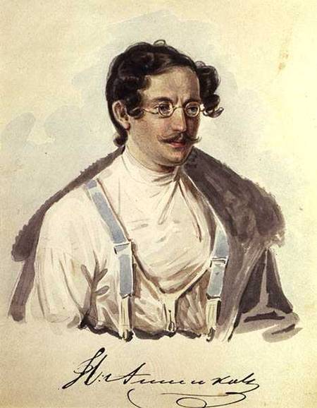 Portrait of Ivan Annenkov (1802-78) in Peter Prison a Nikolai Alexandrovich Bestuzhev