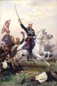 General M.D.Skobelev zu Pferde im russisch-türkischen Krieg 1877/78 a Nikolai Dmitrievich Dmitriev-Orenburgsky