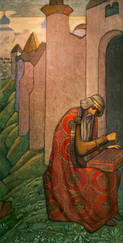 Mittelalterlicher slawischer Dichter a Nikolai Konstantinow. Roerich