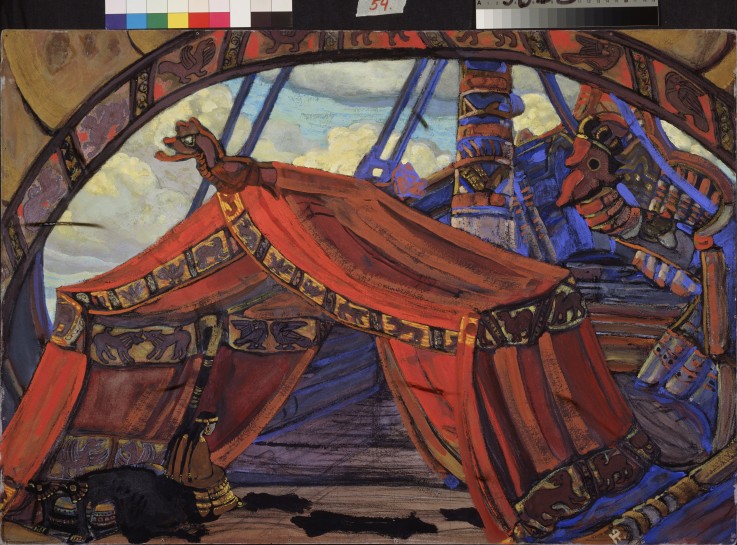 Stage design for the opera Tristan and Isolde by R. Wagner a Nikolai Konstantinow. Roerich