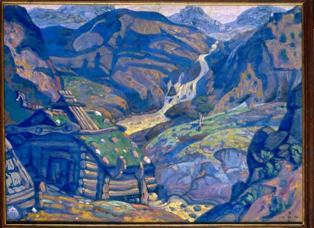 Decor for Peer Gynt by Henrik Ibsen a Nikolai Konstantinow. Roerich