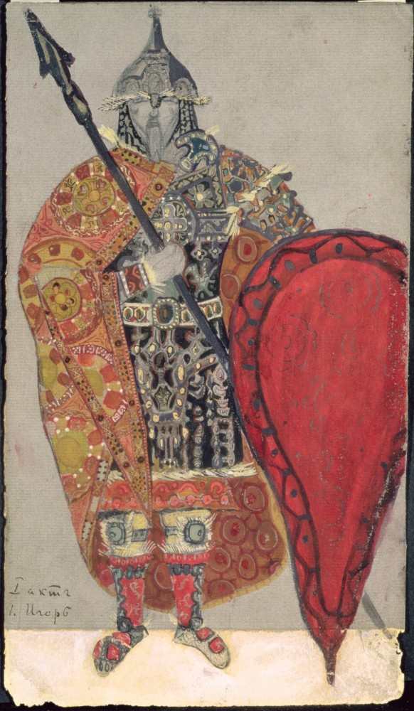 Costume design for the opera Prince Igor by Aleksandr Borodin a Nikolai Konstantinow. Roerich