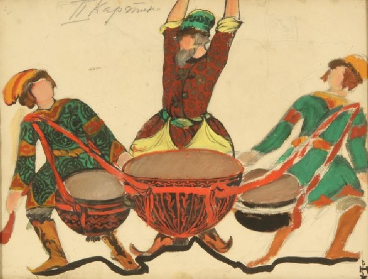 Kostümentwurf zur Oper Schneeflöckchen von N. Rimski-Korsakow a Nikolai Konstantinow. Roerich