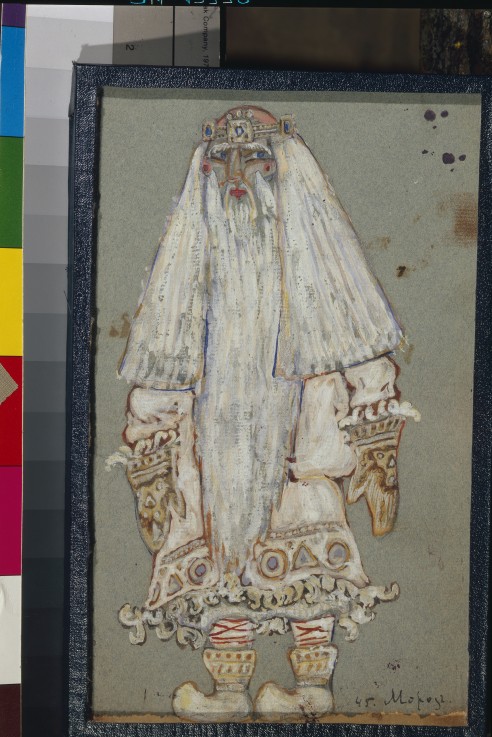 Ded Moroz. Costume design for the theatre play Snow Maiden by A. Ostrovsky a Nikolai Konstantinow. Roerich
