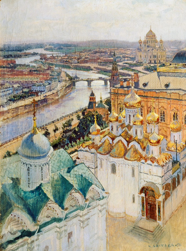 View of Moscow from the Bell Tower of Ivan the Great a Nikolai Nikolaevich Gritsenko