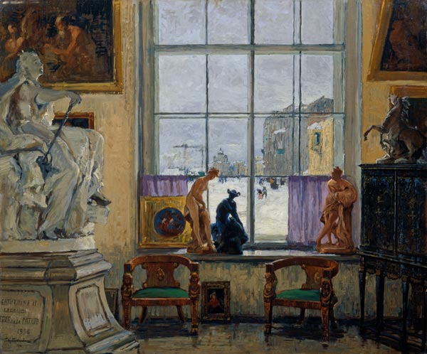 In einem Museum a Nikolai P. Bogdanow-Bjelski