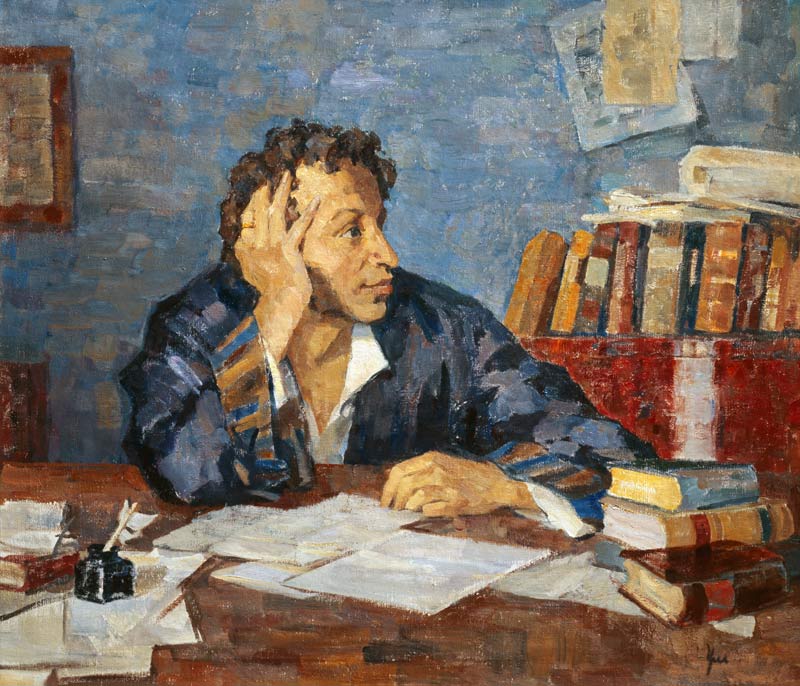 Portrait of the poet Alexander S. Pushkin a Nikolai Pavlovich Ulyanov
