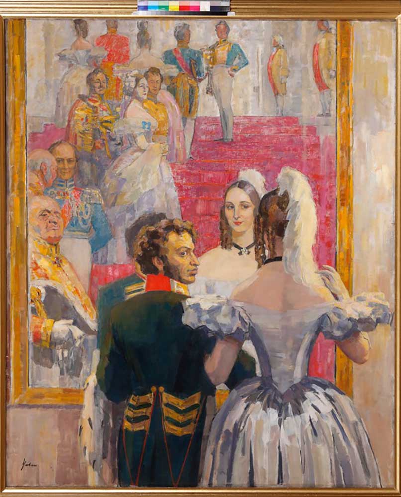 Poet Alexander Pushkin with his wife in the Imperial Anichkov Palace a Nikolai Pavlovich Ulyanov