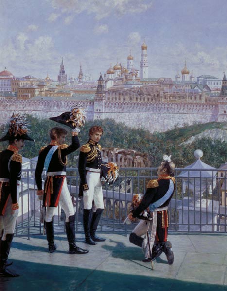 Prussian King Friedrich Wilhelm II (1744-97) thanking Moscow a Nikolai Sergeevich Matveev