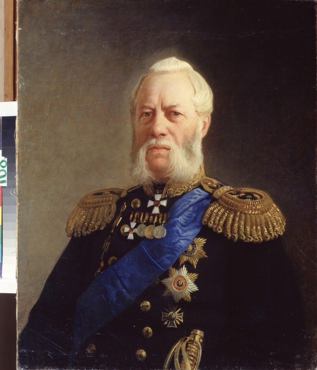 Portrait of Admiral Alexander Panfilov (1808-1874) a Nikolai Nikolajewitsch Ge
