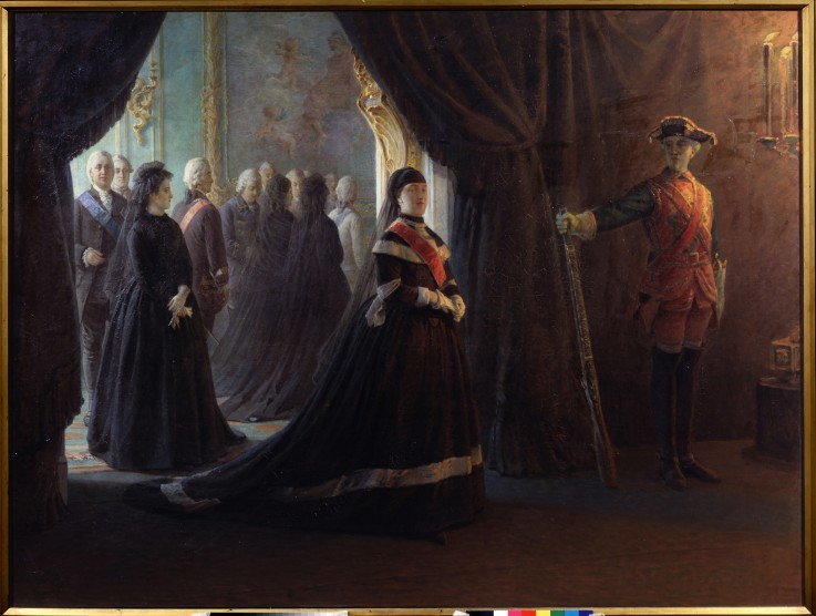 Catherine II at the Coffin of Empress Elizabeth a Nikolai Nikolajewitsch Ge