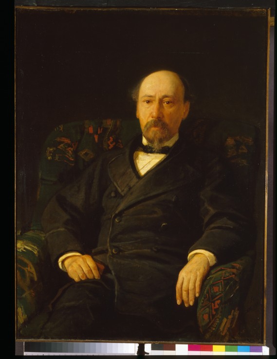 Portrait of the poet Nikolay Nekrasov (1821-1877) a Nikolai Nikolajewitsch Ge