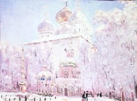 Winter in the Trinity-St. Sergius Lavra in Sergiyev Posad