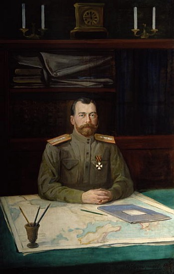 Portrait of Emperor Nicholas II a Nikolay Shesterikov