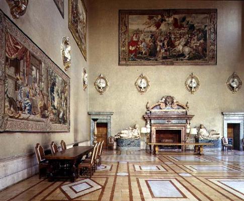 The 'Sala delle Fatiche d'Ercole' (Hall of the Labours of Hercules) designed by Antonio da Sangallo a 