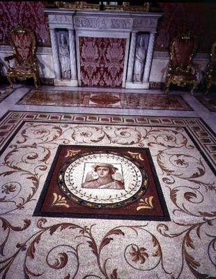The 'Sala con Mosaico' (Hall of the Mosaic) detail of floor (photo) a 