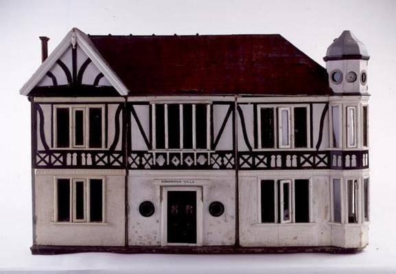 'The Edwardian Villa', a mock-Tudor style dollshouse, view of the front, English, c.1905 (mixed medi a 