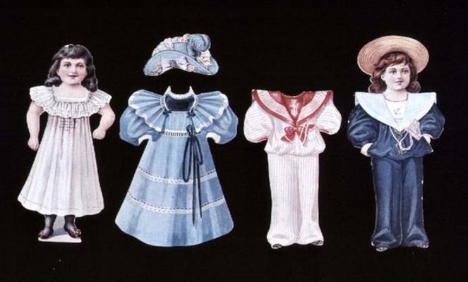 20:Paper dolls and dresses produced by Hoods as a fashion advertisement, English, 1894 a 