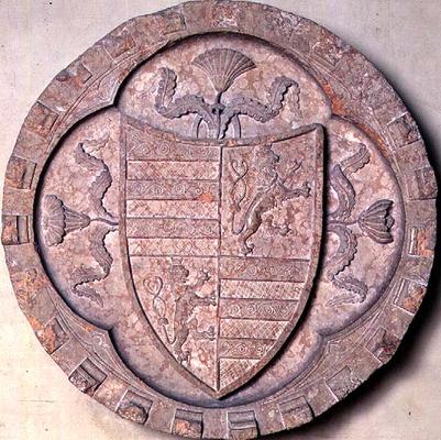 Coat of arms of the Gonzaga family, 1st half of 15th century (marble) a 