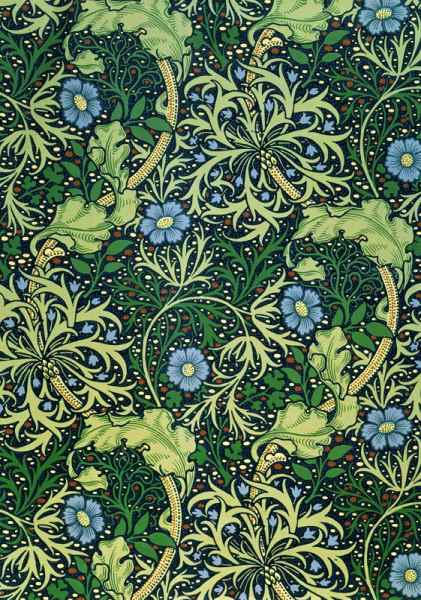 Seaweed Wallpaper Design, designed by William Morris (1834-96), printed by John Henry Dearle (1860-1 a 