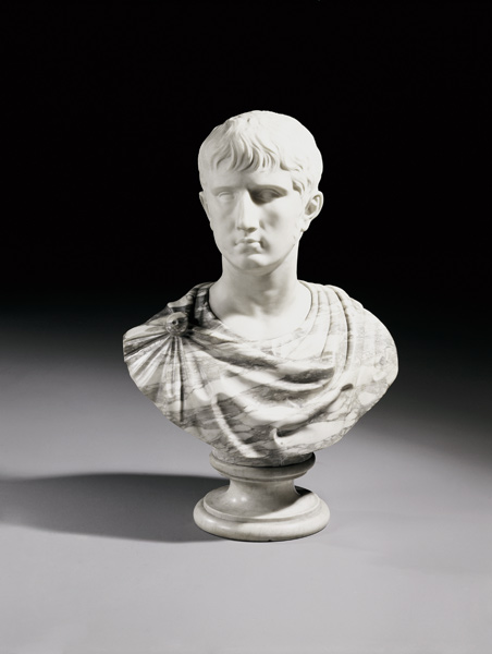 An Italian White And Breche Marble Bust Of Julius Caesar, Second Half 19th Century a 