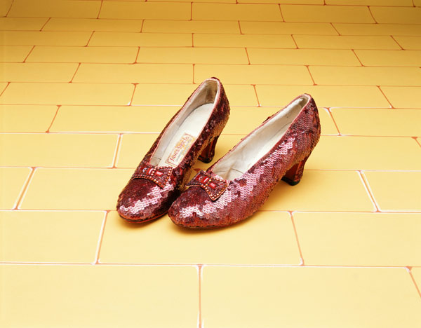 A Pair Of Ruby Slippers Worn By Judy Garland In The 1939 MGM Film ''The Wizard Of Oz'' a 