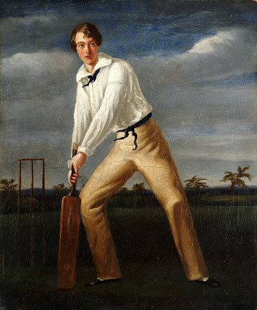 A Cricketer At The Crease a 