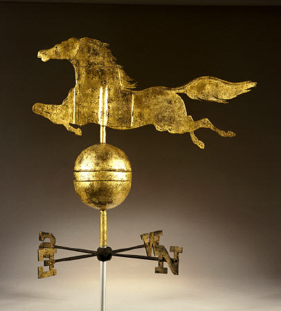 A Gilded Sheet Iron Weathervane In The Form Of A Galloping Horse a 