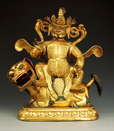 A Gilt-Bronze Figure Of Vaisravana, 17th/18th Century a 