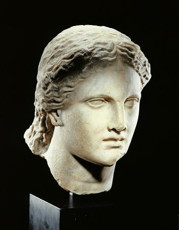 A Greek Marble Female Head a 