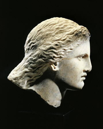 A Greek Marble Female Head In Profile a 