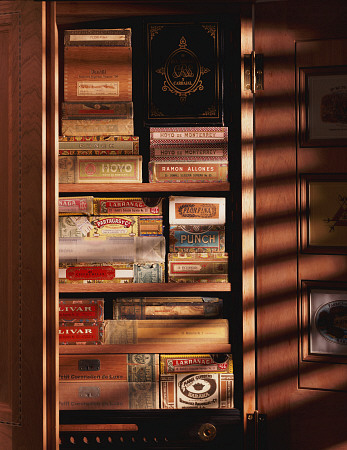 A Hand Made Cedar Armoire Containing Boxed Cigars a 