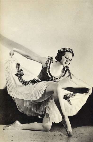 Aleksandra Dionisyevna Danilova, from ''Footnotes to the Ballet'', published 1938 (b/w photo)  a 