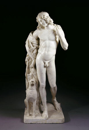 A Lifesize White Marble Figure Of Meleager a 