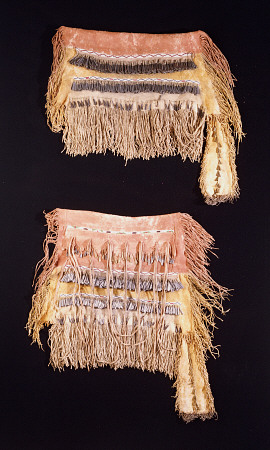 An Apache Beaded Hide Girl''s Puberty Skirt (Two Pieces) a 