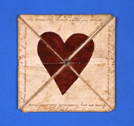 An Early Hand-Made Puzzle Purse Valentine, Circa 1790 a 