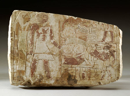 An Egyptian Middle Kingdom Limestone Relief a 