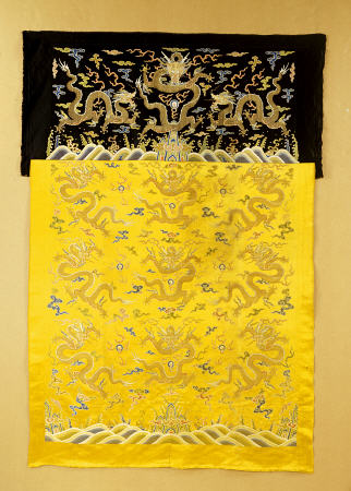 An Imperial Yellow Silk Brocade Cloth Of State, Qianlong Period (1735-1796) a 