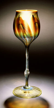 An Important Favrile Glass Floriform Vase a 