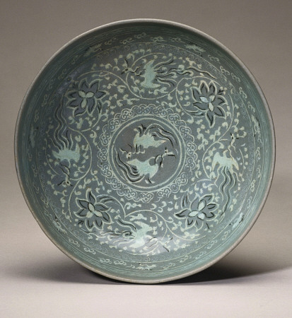 An Inlaid Celadon Bowl a 
