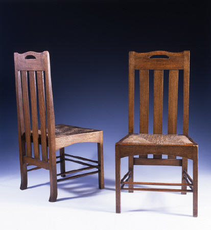 An Oak Dining Chair Designed By Charles Rennie Mackintosh For The Argyle Street Tearooms, Circa 1898 a 