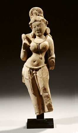 A North Indian, Rajasthan, Sandstone Female Deity a 