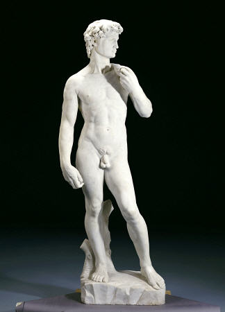 An Over Life Size White Marble Figures Of David, Circa 1920 a 