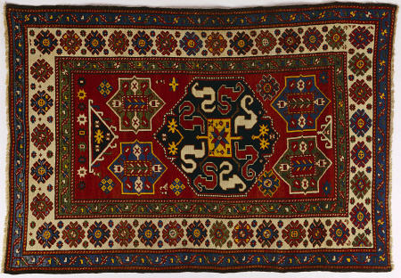 An Unusual Antique Chondzorek Kazak Rug a 
