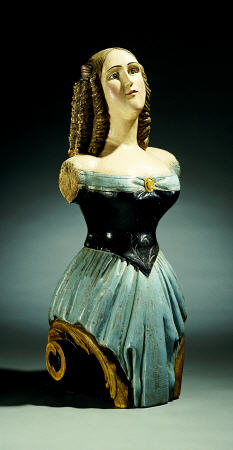 A Painted And Carved Ship''s Figurehead a 
