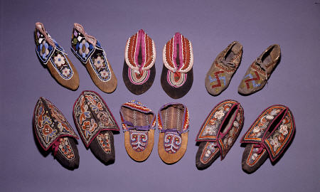 A Selection Of American Indian Moccasins a 