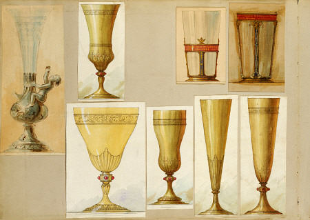 A Selection Of Designs From The House Of Carl Faberge Including Crystal Vases, Champagne Flutes And a 