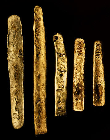 A Selection Of Gold Bars Recovered From The Wreck Of The Spanish Galleon ''Nuestra Senora De Atocha' a 