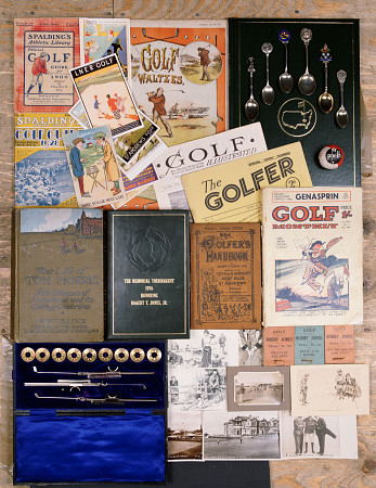 A Selection Of Golfing Memorabilia Including Photographs, Postcards And Books a 